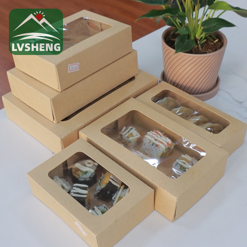 Nouveaux produits de Xiamen Lvsheng Factory -sushi Togo Box avec fenêtre claire