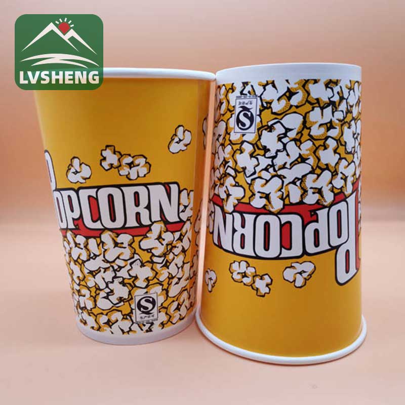 Seau de papier pop-corn biodégradable