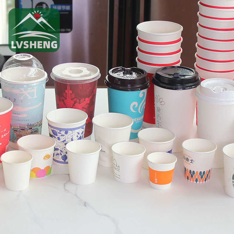 Tasse en papier personnalisée avec couvercle