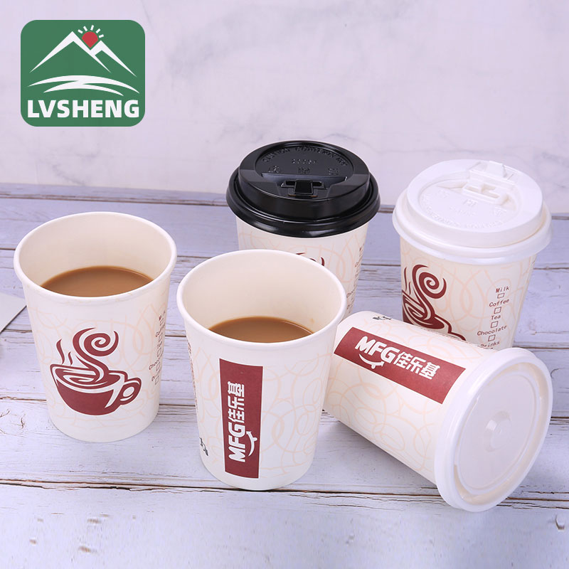 Gobelets en papier avec couvercle 12 oz pour café